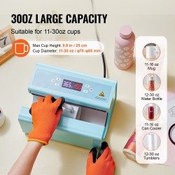 Automaattinen mukilämpöprässi sublimaatioon enintään 887 ml:n mukeille sininen 2-paikkainen