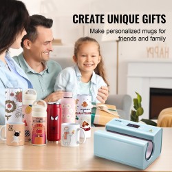 Automaattinen mukilämpöprässi sublimaatioon enintään 887 ml:n mukeille sininen 2-paikkainen