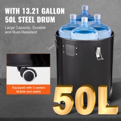 Sykloonierotin 50 l metallirummulle läpinäkyvällä ABS-erottimella 101,6 mm liitännällä