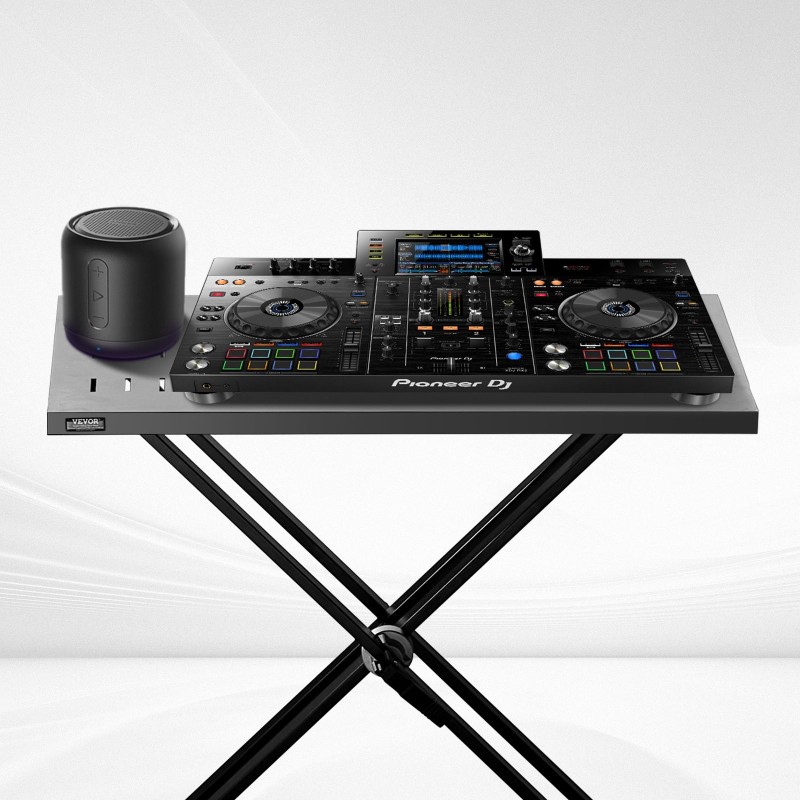 DJ-pöytäteline seosteräksinen taittuva 820 x 495 mm säädettävä 685–855 mm