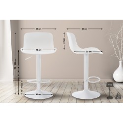 Almada säädettävä baarijakkara ergonomisella selkänojalla ja jalkatuella