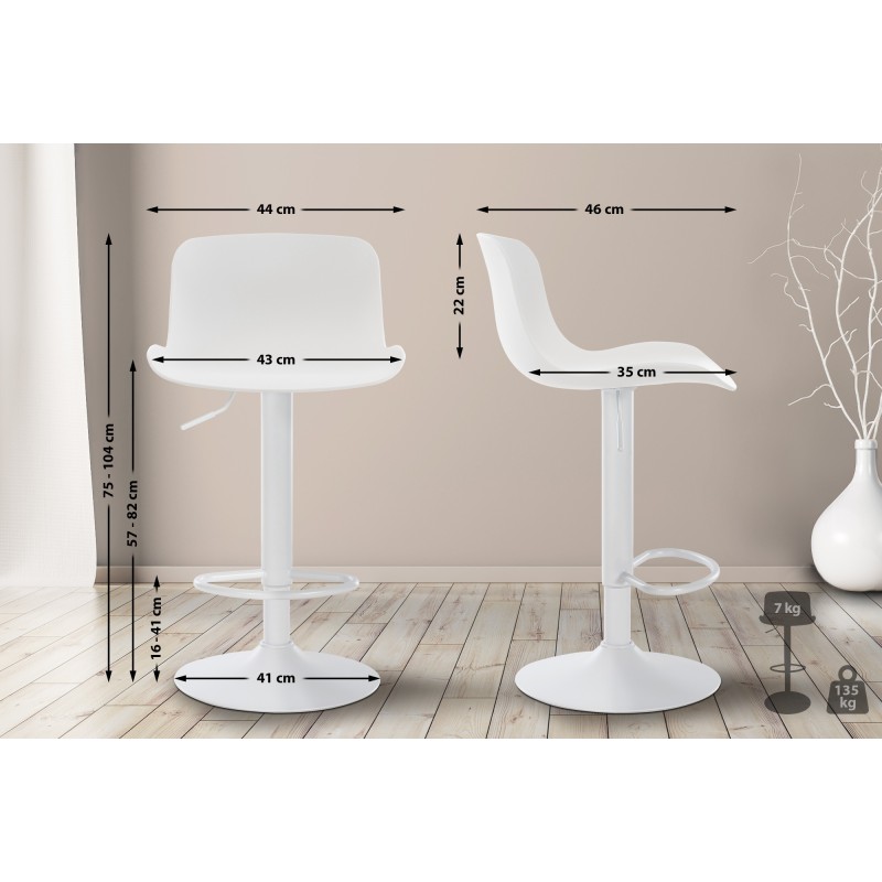 Almada säädettävä baarijakkara ergonomisella selkänojalla ja jalkatuella