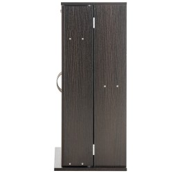 DVD ja CD säilytyskaappi 576 CD levylle ovilla ja säädettävillä hyllyillä espresso