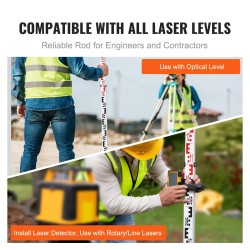 Alumiininen teleskooppimittasauva 4 m kaksipuolinen cm ja mm asteikko kuplavaaka kantolaukku