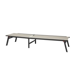 Taitettava ulkolepotuolisetti 2 kpl alumiiniseosrunko Textilene kangas 5 asentoa 181 kg