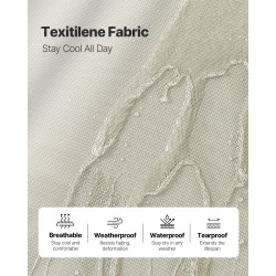 Taitettava ulkolepotuolisetti 2 kpl alumiiniseosrunko Textilene kangas 5 asentoa 181 kg