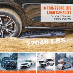 Vetolevyt PP-materiaali 10 tonnin kantavuus pitkä musta pari autoihin ja maastoautoihin