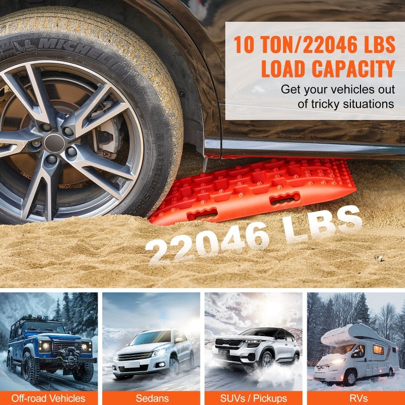 Pitoalustat PP-muovia 10 tonnia punaiset maastoautoille pickupeille matkailuautoille