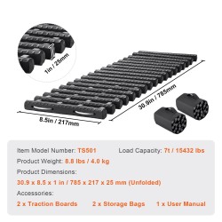 Vetolevyt termoplastista kumia seitsemän tonnin kantavuus pari maastoautoille ja pickupeille