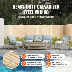 Bambunäkösuoja valmistettu luonnollisista bambusäleistä korkeus 914 mm pituus 5974 mm puutarhaan