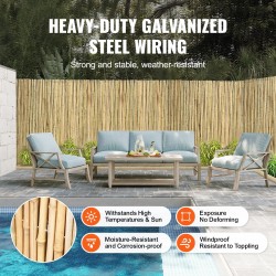 Rullattava bambuaita luonnollinen bambu 1828 x 1219 mm puutarhan näkösuoja