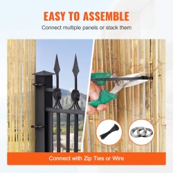 Bambusäleaita luonnollisesta bambusta 1828x4877 mm puutarhaan ja parvekkeelle