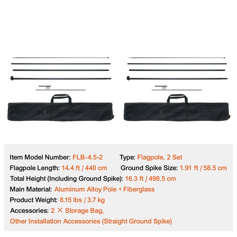 Höyhenlippusalkosetti alumiini ja lasikuitu kokonaiskorkeus 498,5 cm kaksi kappaletta ulkomainoskäyttöön