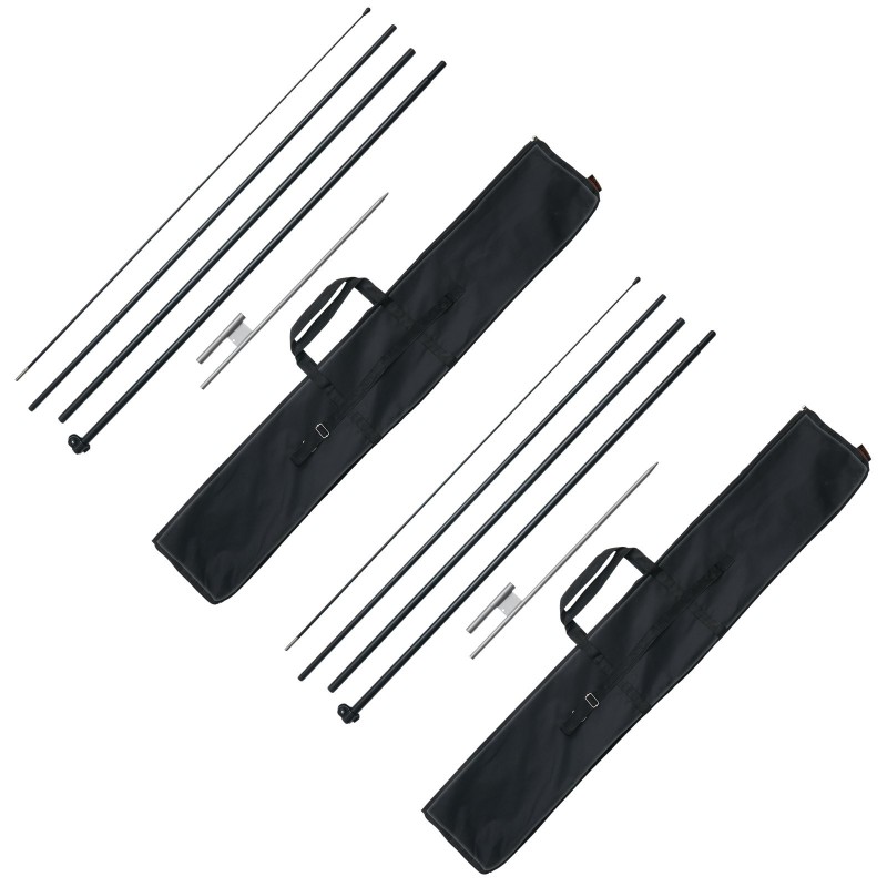 Höyhenlippusalkosetti alumiini ja lasikuitu kokonaiskorkeus 498,5 cm kaksi kappaletta ulkomainoskäyttöön