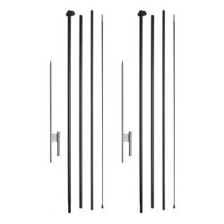 Höyhenlippusalkosetti alumiini ja lasikuitu kokonaiskorkeus 498,5 cm kaksi kappaletta ulkomainoskäyttöön