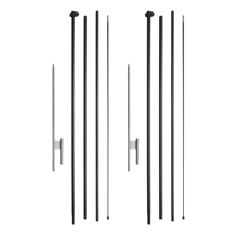 Höyhenlippusalkosetti alumiini ja lasikuitu kokonaiskorkeus 498,5 cm kaksi kappaletta ulkomainoskäyttöön