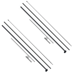 Lipputankosarja 2 kpl alumiiniseos ja lasikuitu 330 cm ulkokäyttö