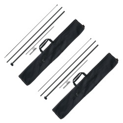 Lipputankosarja 2 kpl alumiiniseos ja lasikuitu 330 cm ulkokäyttö