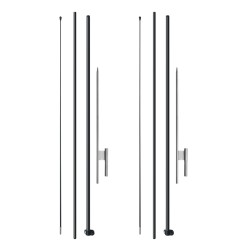 Lipputankosarja 2 kpl alumiiniseos ja lasikuitu 330 cm ulkokäyttö
