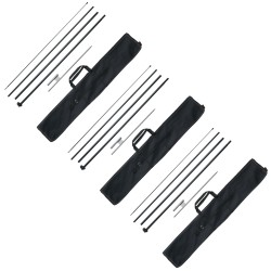 Sulkalipputankosarja kolme settiä alumiiniseos ja lasikuitu 498 senttimetriä korkea ulkokäyttöön