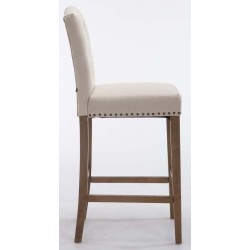 Tyylikäs Louise-baarituoli kankaalla, 2 kpl setti, mukava istua