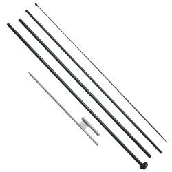 Mainoslippusarja alumiiniseos ja lasikuitu kokonaiskorkeus 498 cm ulkokäyttöön maapiikillä kantolaukulla