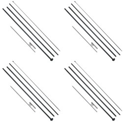 Höyhenlippusalonki neljän setin alumiiniseoksesta ja lasikuidusta 498 5 cm ulkokäyttöön