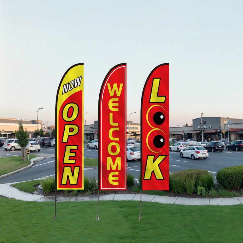 Mainoslippusarja alumiiniseos ja lasikuitu 3 lippua 3 tankoa 498 cm korkea