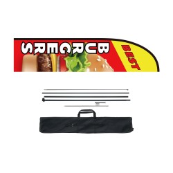 Höyhenviirimastosetti alumiini ja lasikuitu 498 cm kokonaiskorkeus ulkokäyttöön ravintolalle