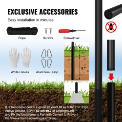 Irrotettava alumiiniseos lipputankosarja 7,55 m 51,6 mm musta yhden tai kahden lipun