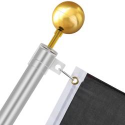 Teleskooppinen lippusalko alumiiniseoksesta pituus 7 3 metriä maakiinnitys kierrettävä lukitus