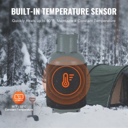 Kaasusäiliön eristetty lämmitinvyö 18,1 kg pullolle 120 W 32 °C