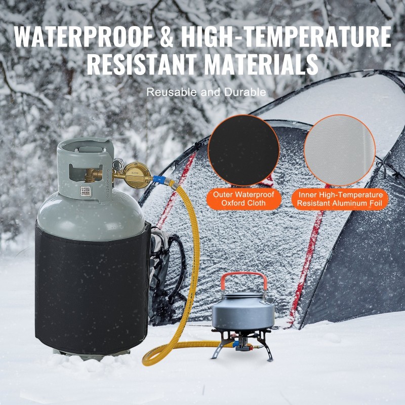 Kaasusäiliön eristetty lämmitinvyö 18,1 kg pullolle 120 W 32 °C