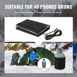 Kaasusäiliön eristetty lämmitinvyö 18,1 kg pullolle 120 W 32 °C