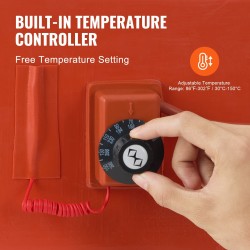 Tynnyrilämmitin silikonipintainen 55 gallonan 208,2 litran 1200 wattin säädettävä 30–150 °C