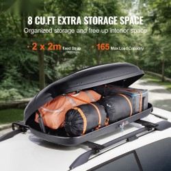 Katolle asennettava tavaraboxi ABS-muovinen kovakuori 220 l kaksipuolinen avaus