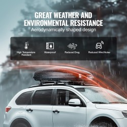 Kattoaulatikko ABS-kovakuori 370 l 75 kg enimmäiskuorma kaksipuolinen avaus poikittaiskiskoihin autoihin