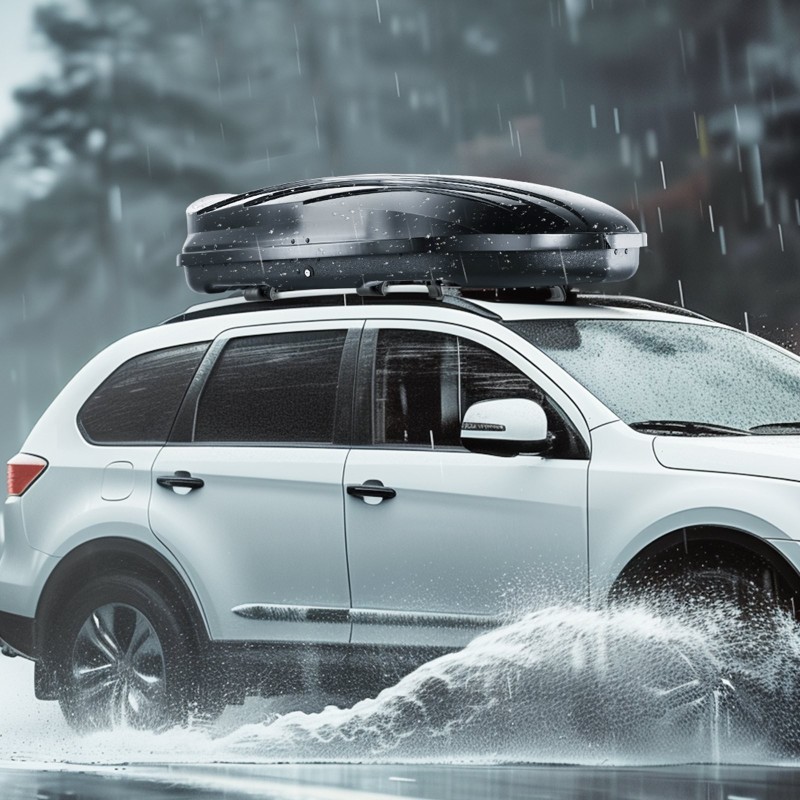 Kattotavaraboksi ABS 340 l 75 kg maksimikuorma kaksipuolinen avaus