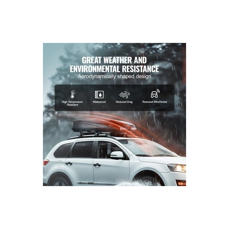 Kattoboksi ABS 488 l 18 kuutiojalkaa 75 kg kuormitus kaksipuolinen avaus