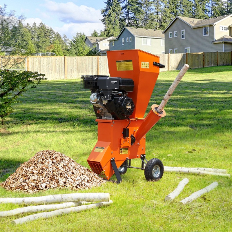 Bensiinikäyttöinen puuhake- ja silppurilaite teräsrunko 420cc 8,6 kW leikkuuhalkaisija 49,5 mm