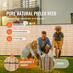 Kaisla-aitarulla luonnollinen kaisla 5 x 1,7 m näkösuoja parvekkeelle ja pihaan