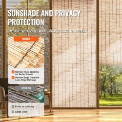 Kaisla-aitarulla luonnollinen kaisla 5 x 1,7 m näkösuoja parvekkeelle ja pihaan