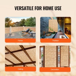 Kaisla-aita luonnollinen kaisla 3 x 1 m näkösuojarulla ulkokäyttöön