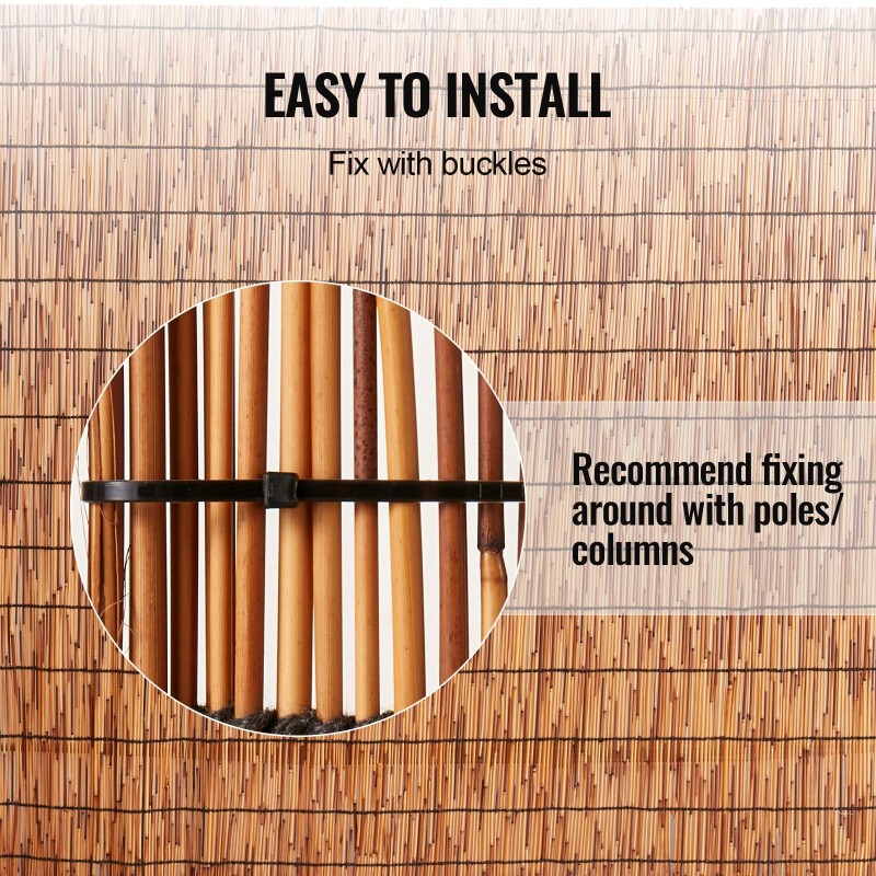 Ruokoaitarulla luonnollinen ruokokaisla neljä metriä leveä yksi metri korkea ruskea