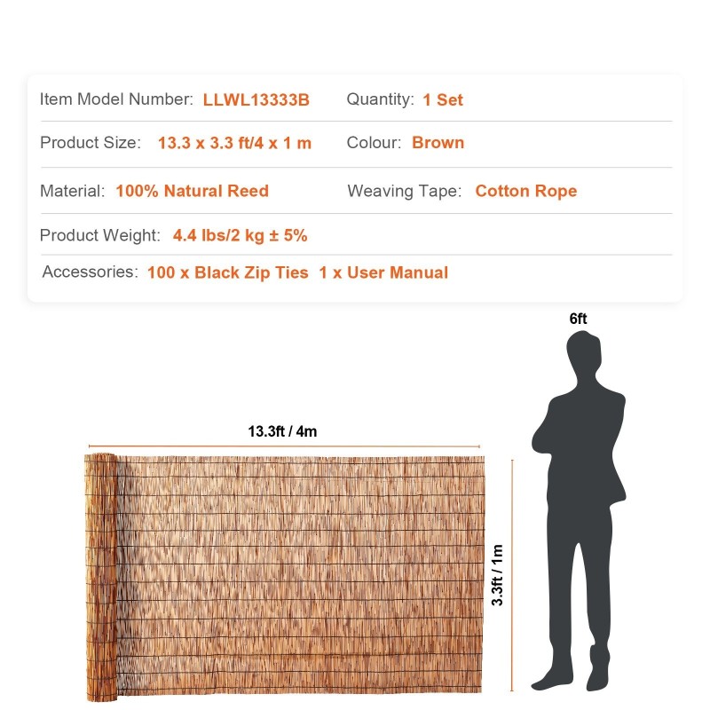 Ruokoaitarulla luonnollinen ruokokaisla neljä metriä leveä yksi metri korkea ruskea