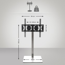 Säädettävä tv-teline 32-65 tuuman näytöille 40 kg kantavuus
