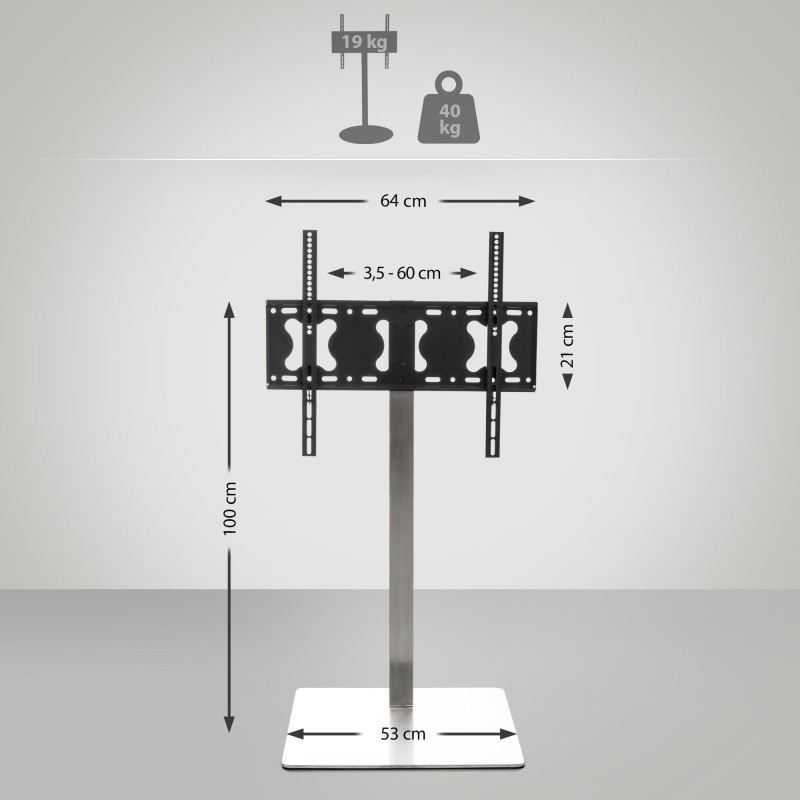 Säädettävä tv-teline 32-65 tuuman näytöille 40 kg kantavuus