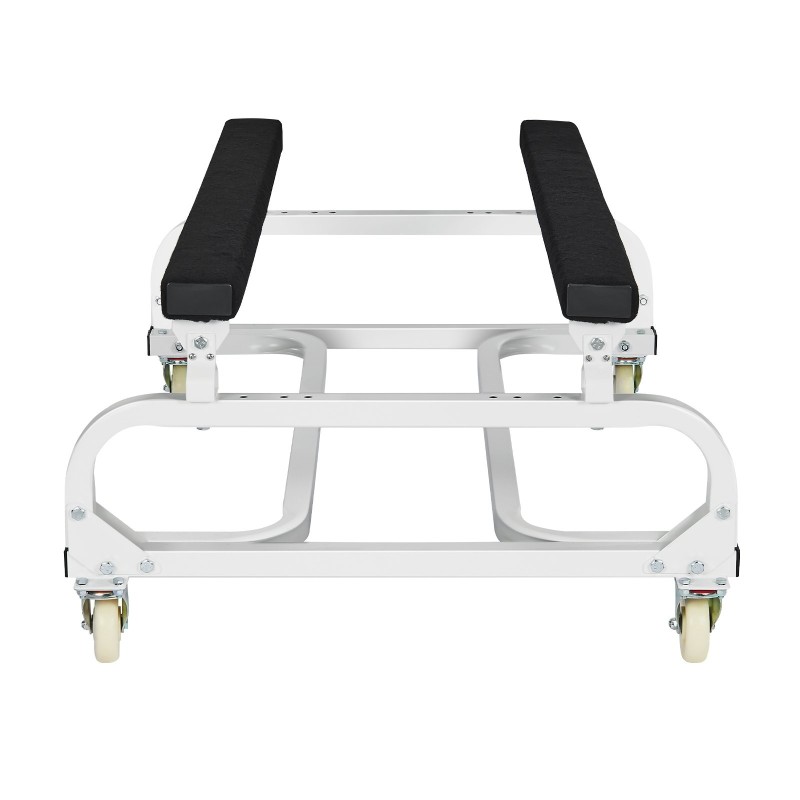 Vesikulkuneuvokärry teräsrunko 454 kg kantavuus säädettävät tukipalkit jarrulliset nailonpyörät