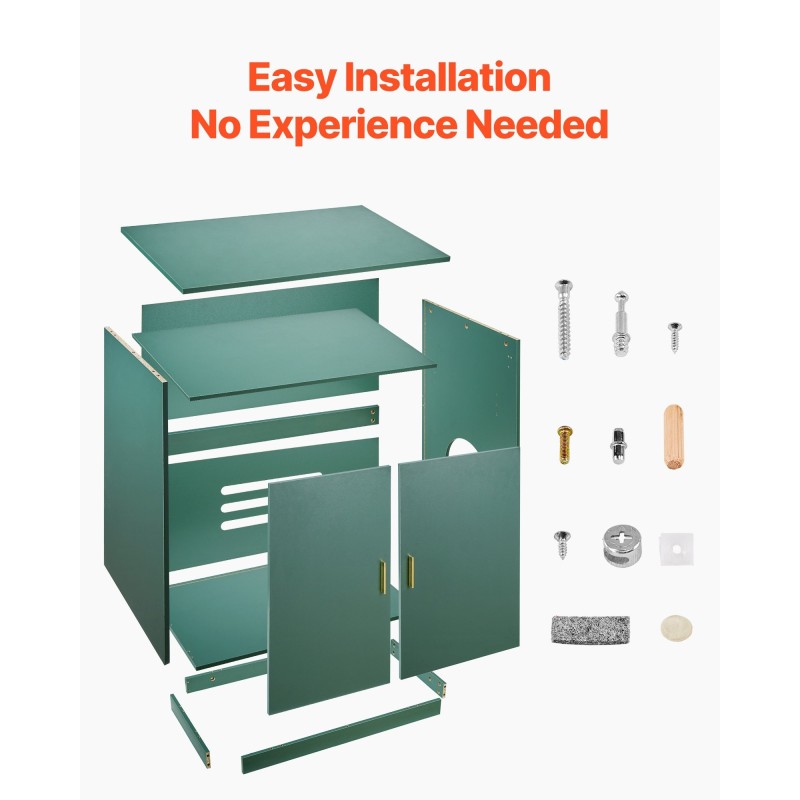 Kissanvessakaappi 80 cm leveä P2-luokan lastulevy kaksoisovellinen tuuletusaukoilla raapimisalustalla