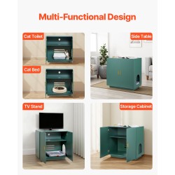 Kissanvessakaappi 80 cm leveä P2-luokan lastulevy kaksoisovellinen tuuletusaukoilla raapimisalustalla